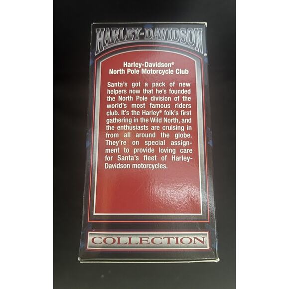 vintage harley davidson christmas ornament In Box 1997, North Pole Motorcycle Cl - Picture 5 of 6